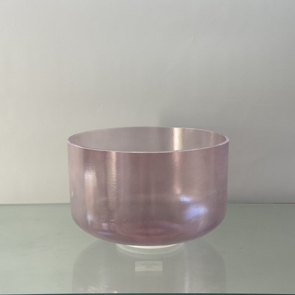 10" C#-10 Lavender Aura Gold Alchemy™ Crystal Bowl® Side View