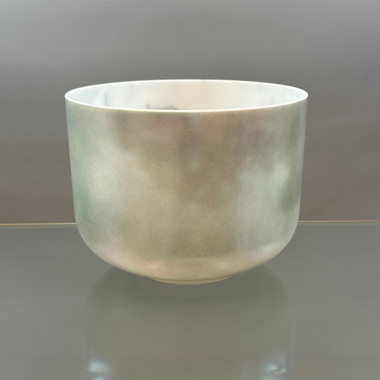 10" A#-30 Green Goddess Alchemy™ Crystal Bowl® Side View