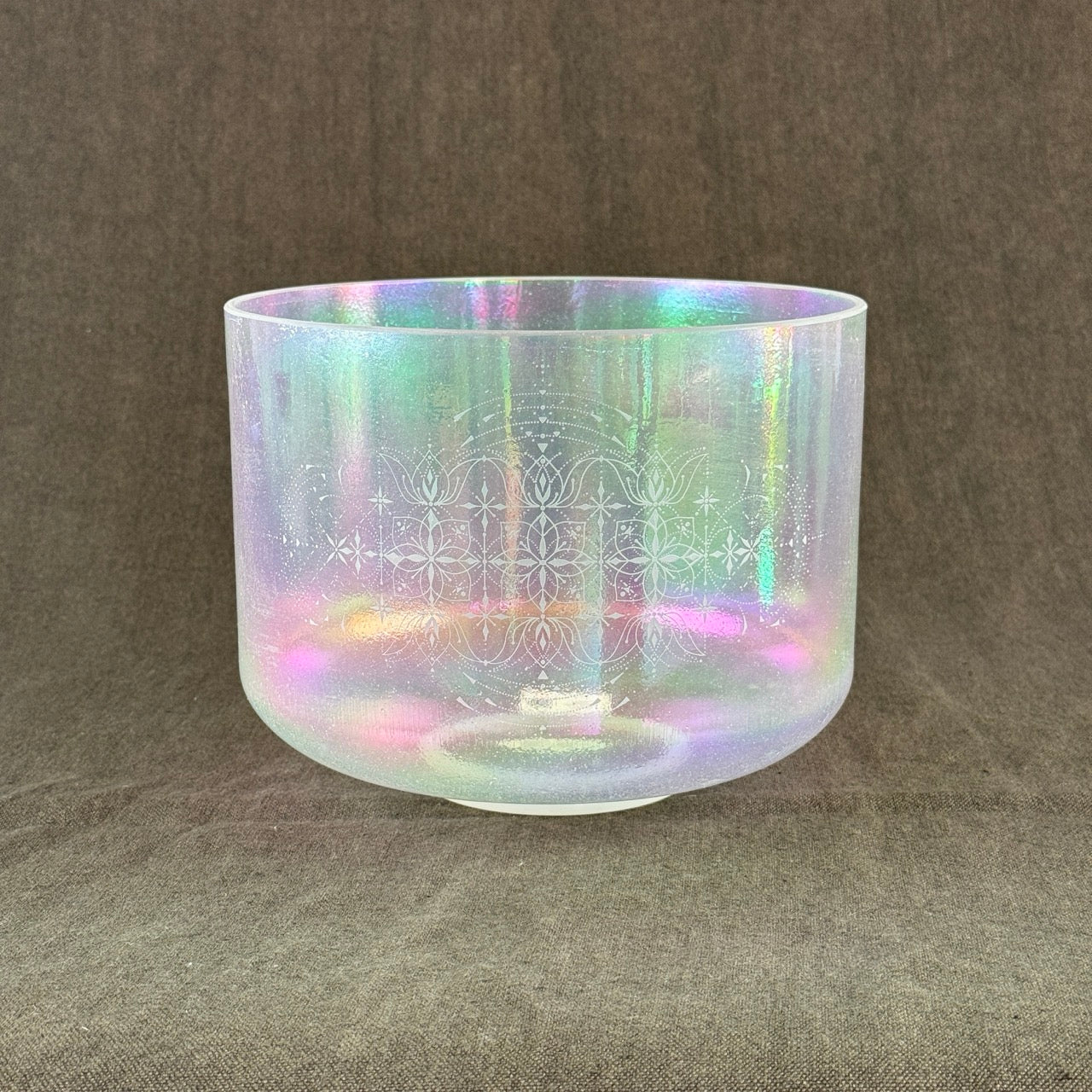 10" B-25 Platinum Aliya Alchemy™ Crystal Bowl Side View