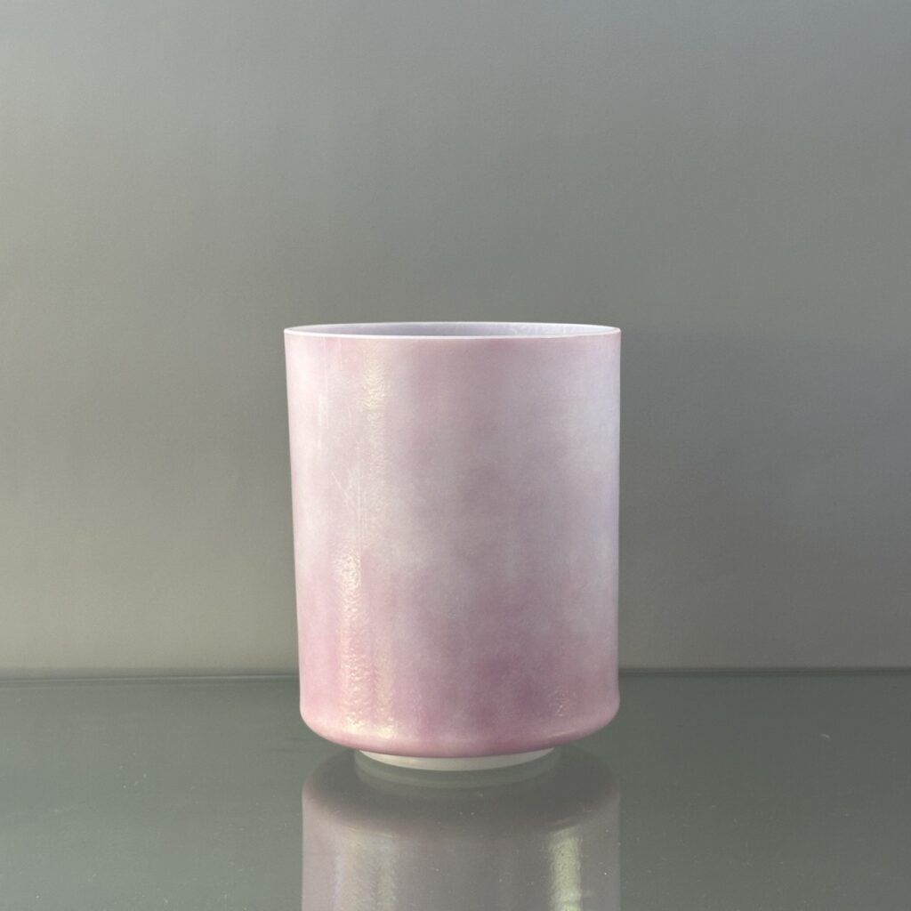 7" G#-45 Pink Ocean Gold, Ocean Indium (Inside) Alchemy™ Crystal Bowl® Side View