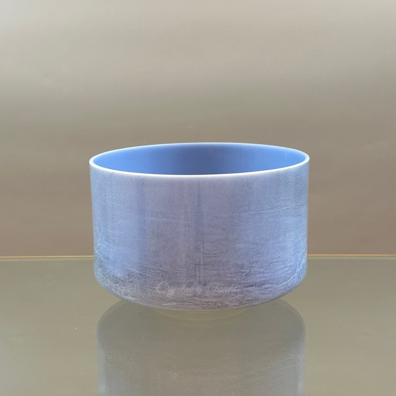 9" F#+10 Egyptian Blue Alchemy™ Crystal Bowl® Side View