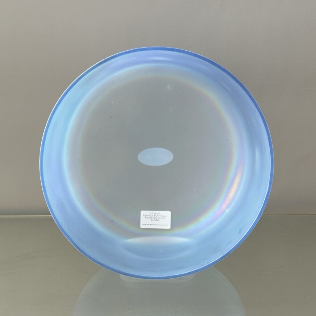 10” A-45 Indigo, Platinum Frosted (inside) Alchemy™ Crystal Bowl (Inside View)