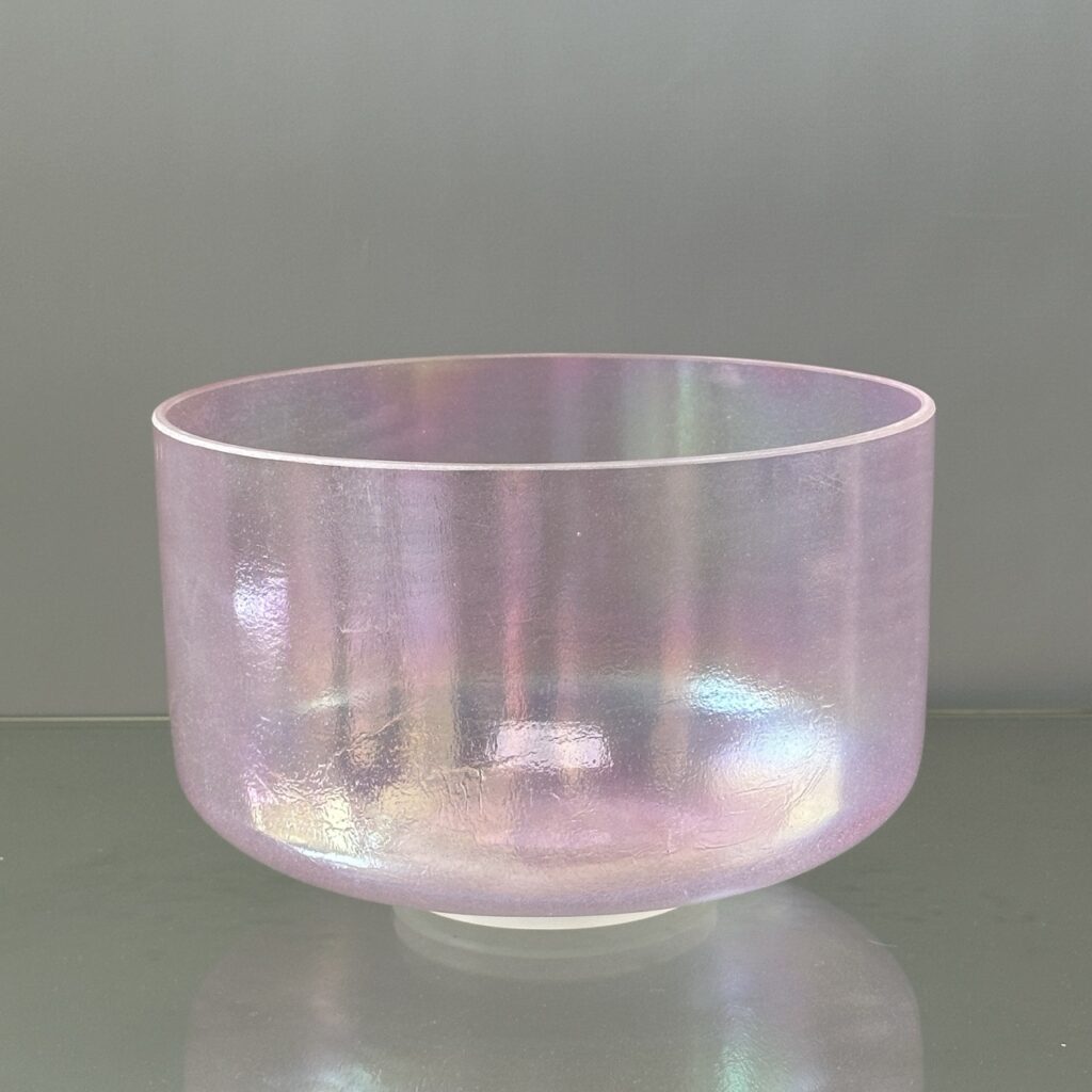 10" D-5 Violet Flame Aura Alchemy™ Crystal Bowl® Side View