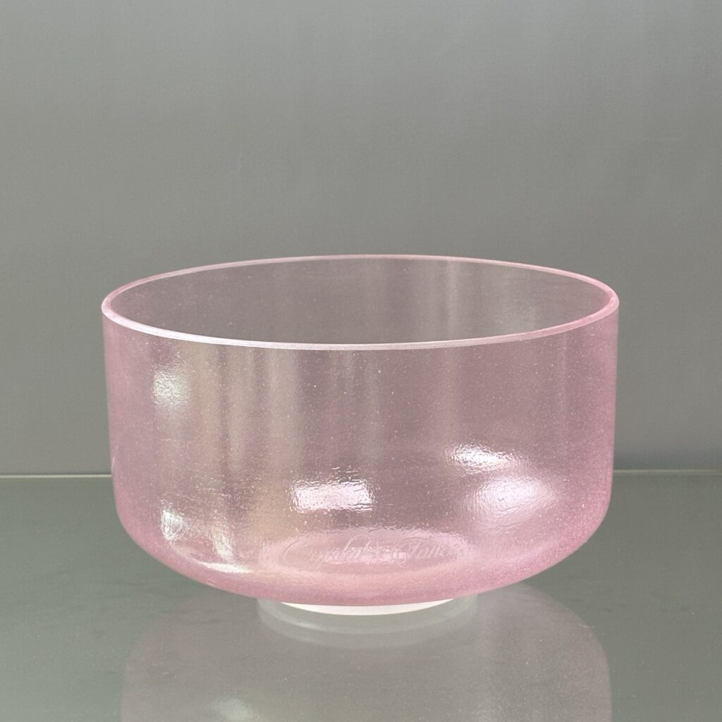 10" D#-15 Pink Aura Gold Alchemy™ Crystal Bowl® Side View