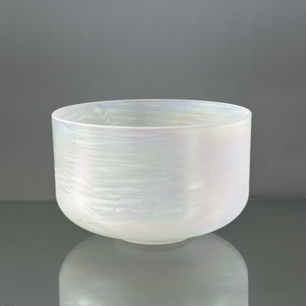 10" D#-50 Dead Sea Salt, Platinum Alchemy™ Crystal Bowl® Side View