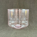 10" A-30 Pink Aura Gold Akari Alchemy™ Crystal Bowl Side View