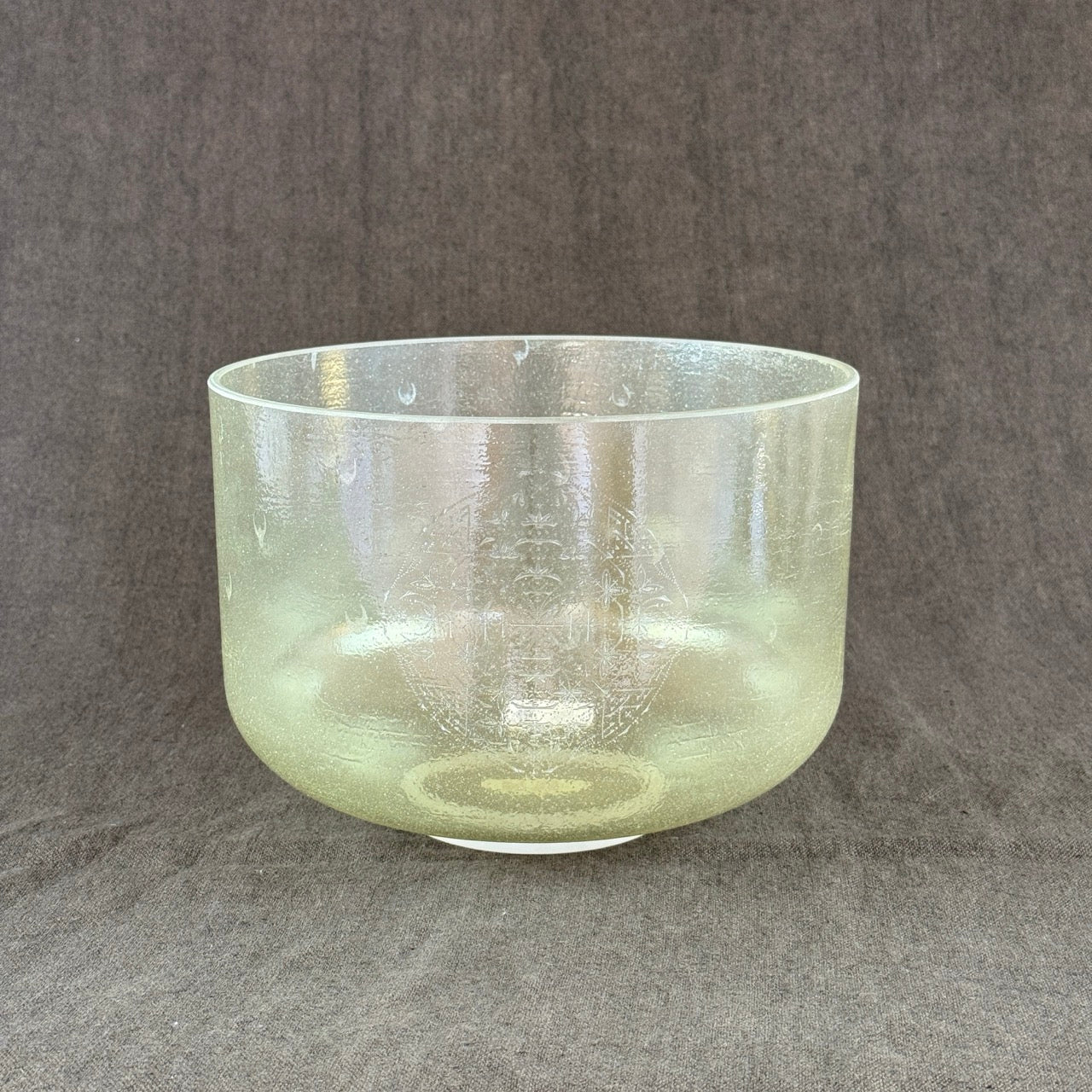 10" C#-50 Smokey Quartz Amara Alchemy™ Crystal Bowl Side View