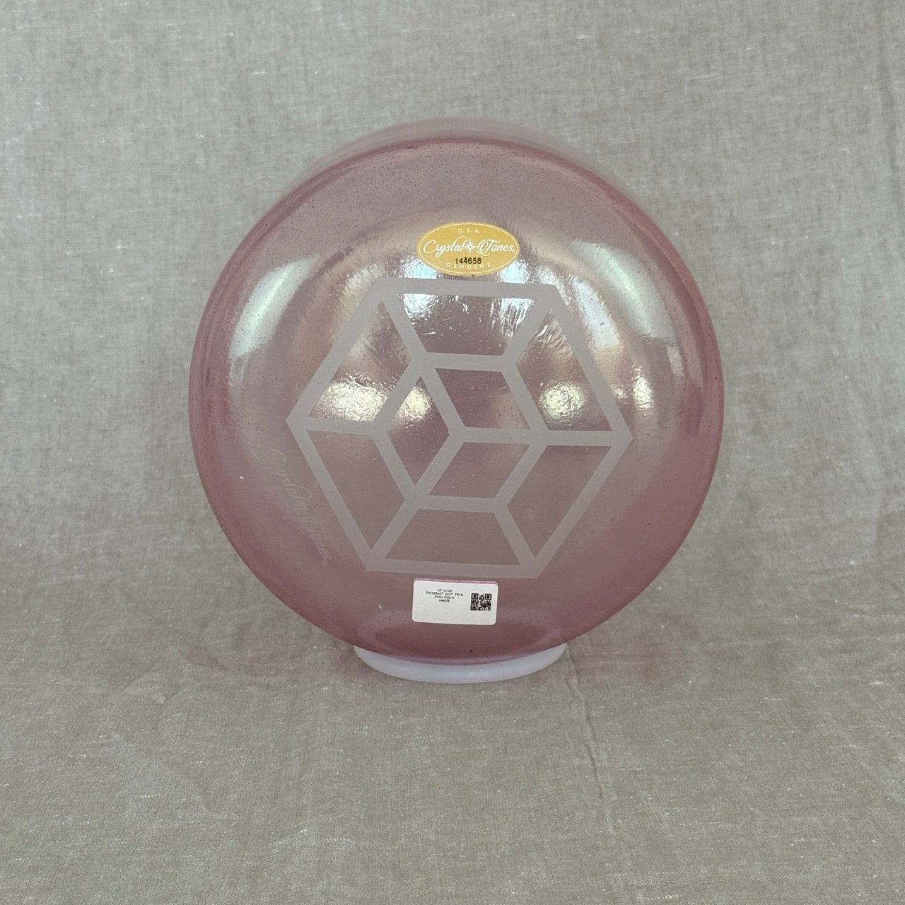10" G+10 Tesseract Salt, Pink Aura Gold Alchemy™ Crystal Bowl