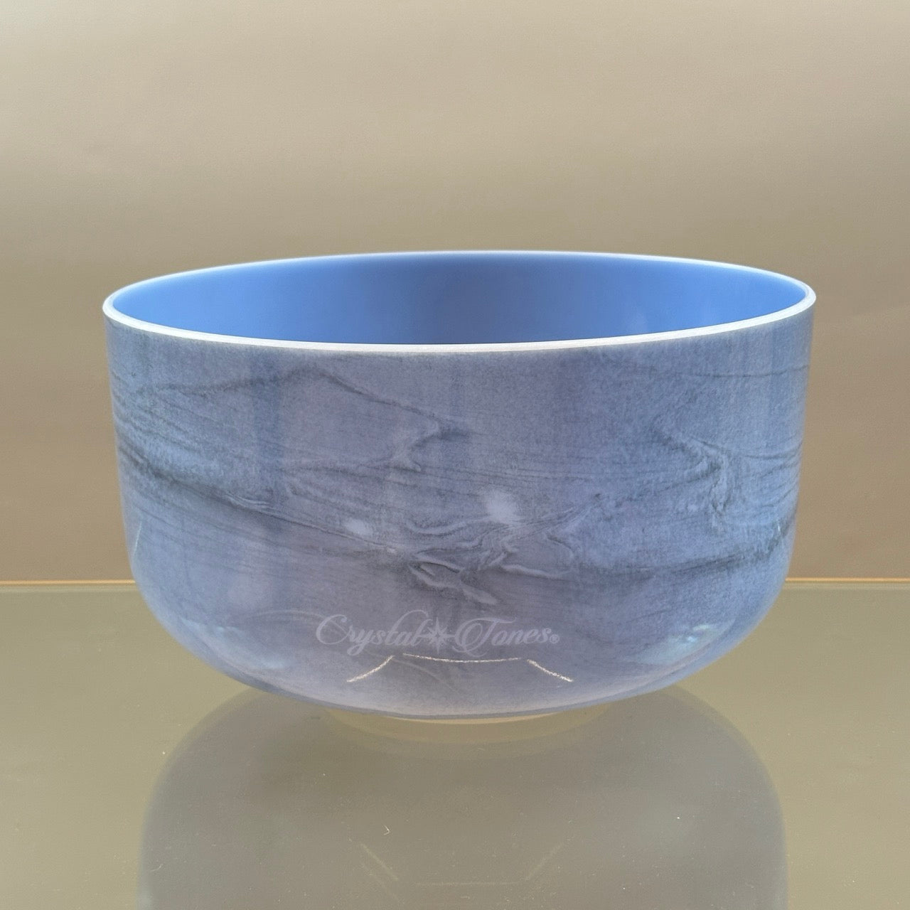 12" F#+40 Egyptian Blue Alchemy™ Crystal Bowl® Side View