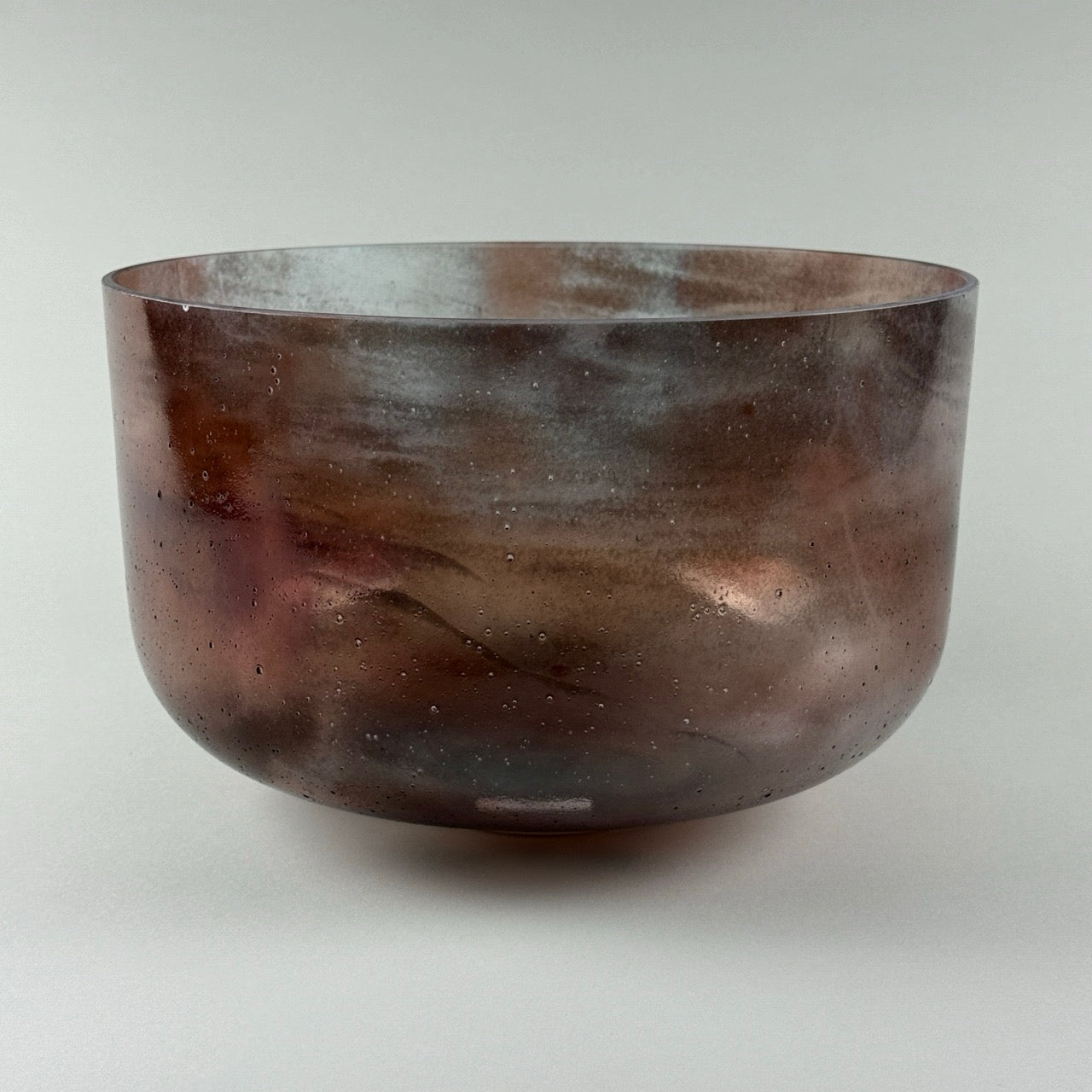 12” F+45 Celestiite Alchemy™ Crystal Bowl (Side View)