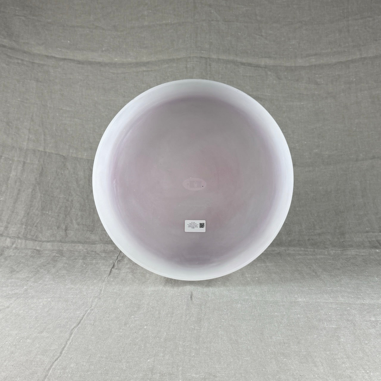 12" G-45 Dead Sea Salt, Platinum, Pink Angel Aura Gold (Base), Frosted Rim Inside  Alchemy™ Crystal Bowl