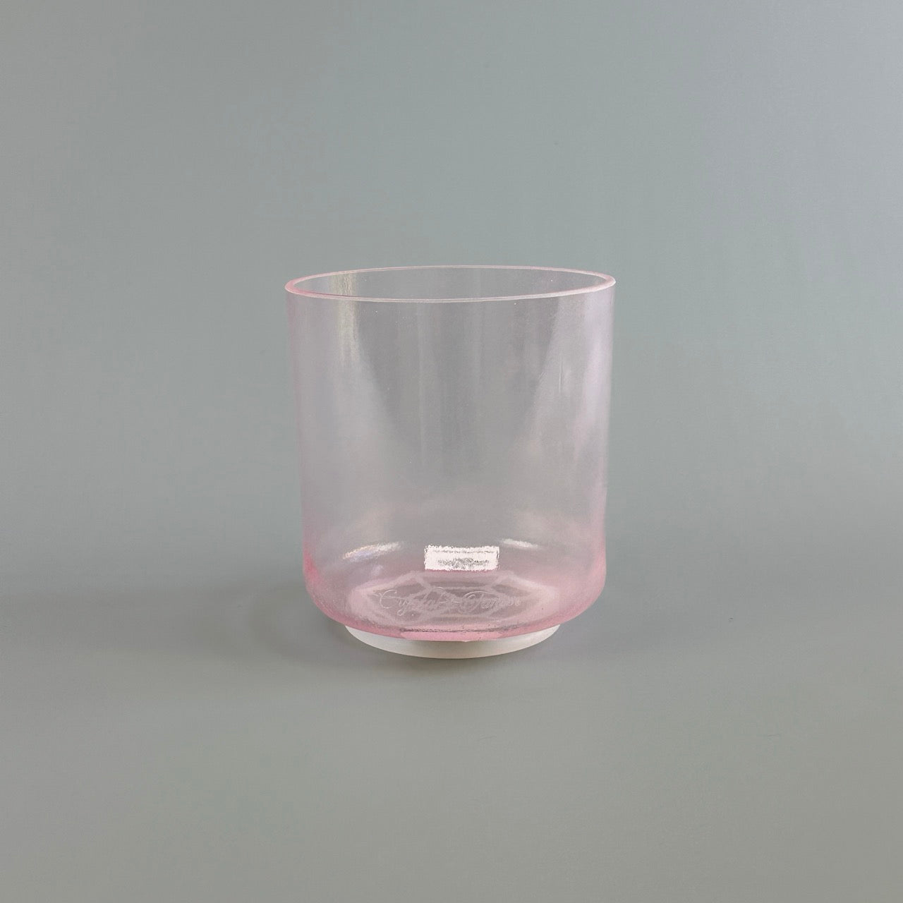 6" B-40 Tesseract Salt, Pink Aura Gold Alchemy™ Crystal Bowl® Side View