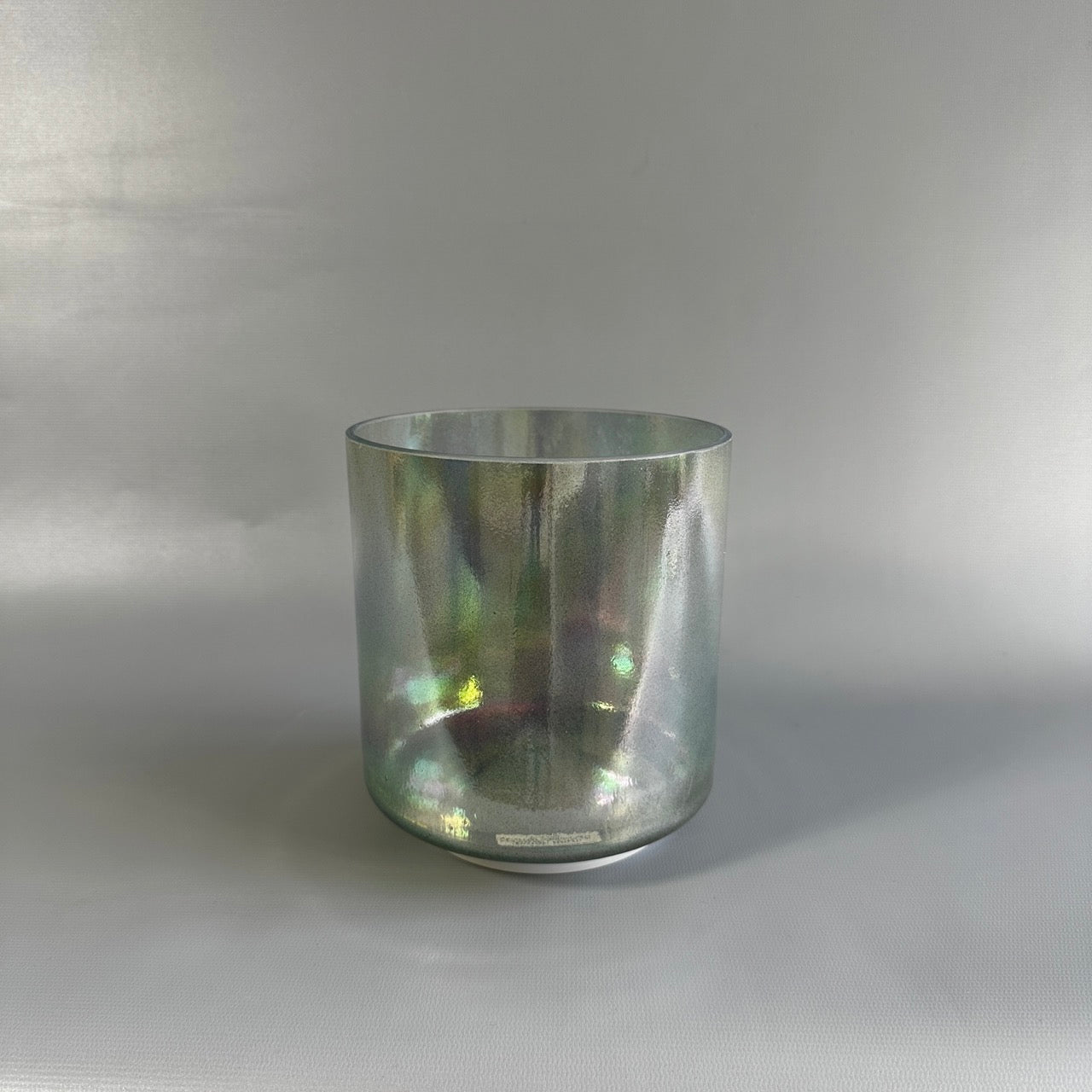 6" C+20 Apophyllite, Green Goddess, Platinum (inside) Alchemy™ Crystal Bowl® Side View