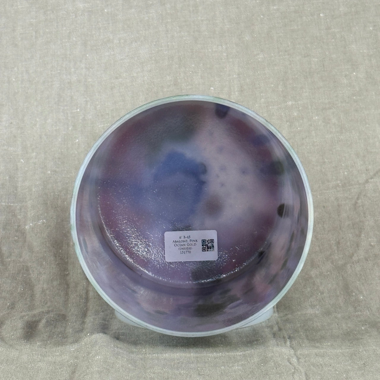 6" B-45 Abalone, Pink Ocean Gold (Inside) Alchemy™ Crystal Bowl