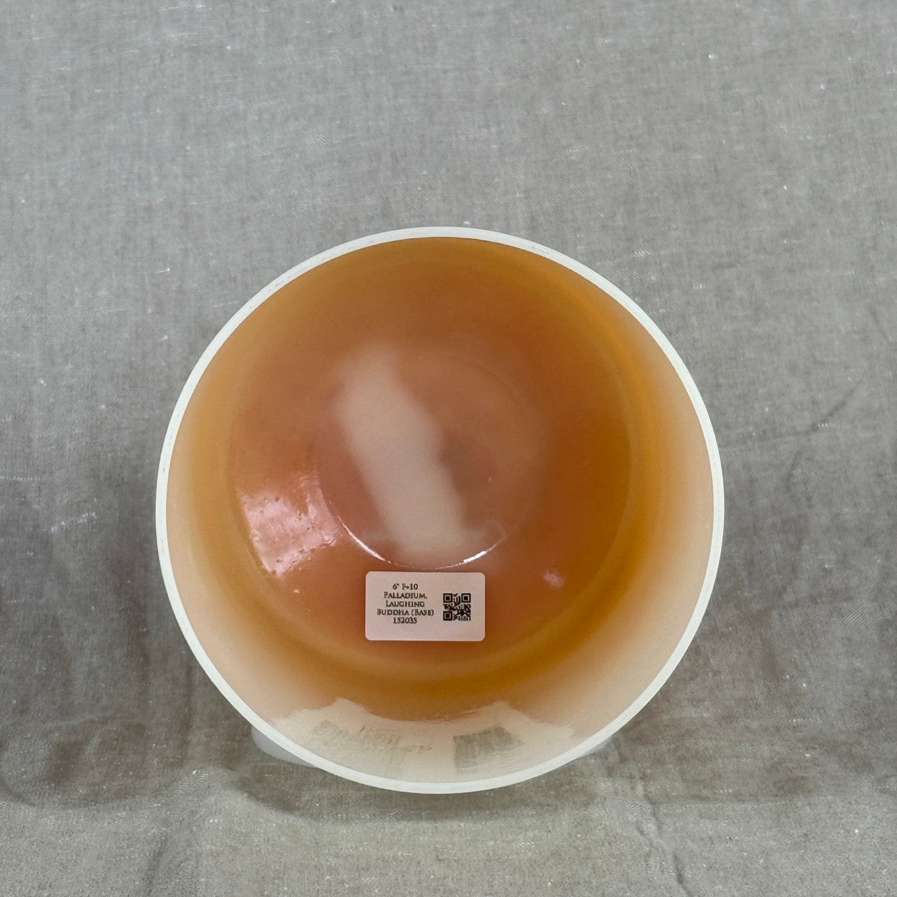6" F+10 Palladium, Laughing Buddha (Base) Alchemy™ Crystal Bowl