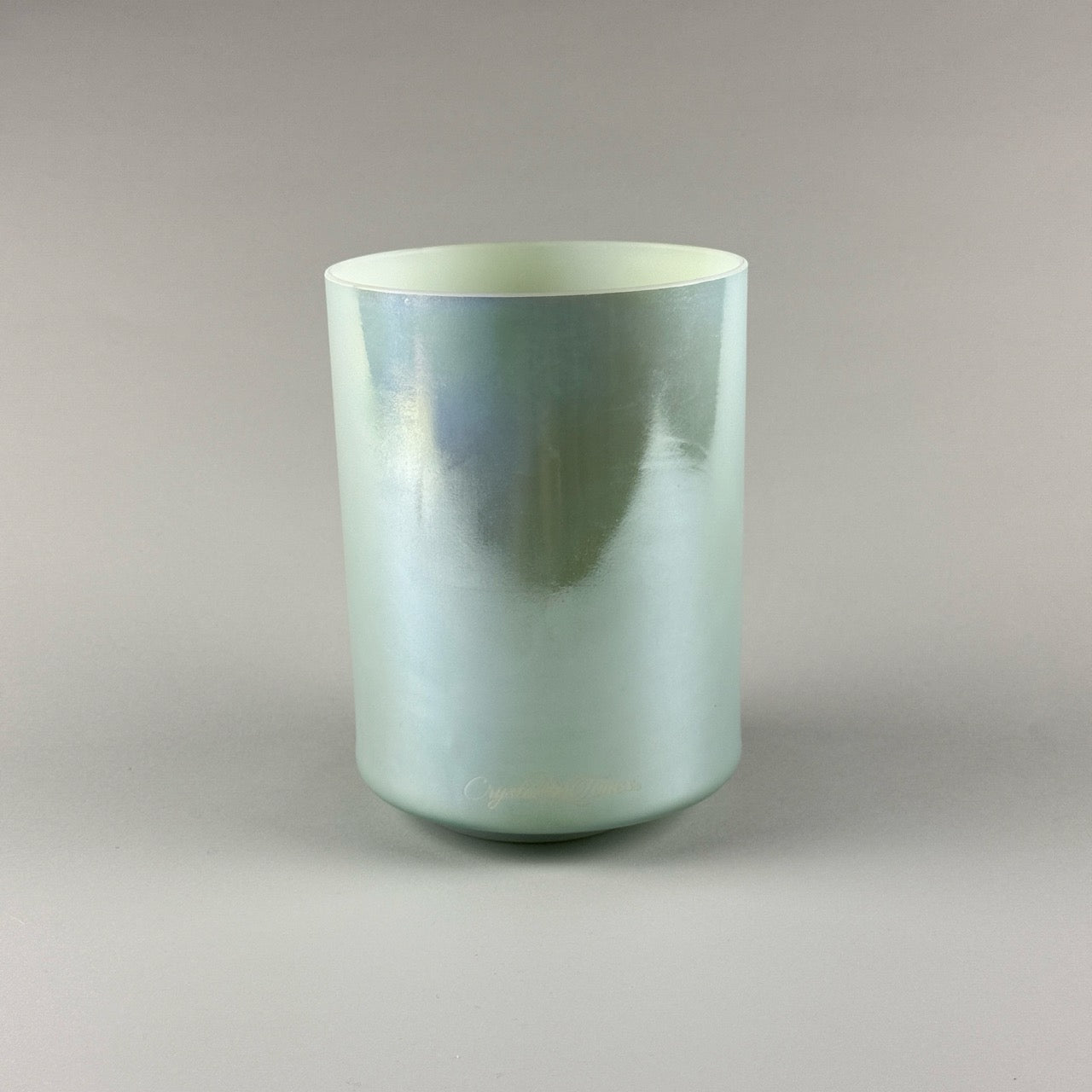 6” F#+20 Frankincense, Ocean Gold Alchemy™ Crystal Bowl (Side View)