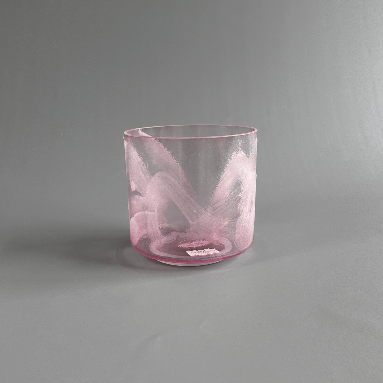 7" A-40 Azeztulite, Pink Aura Gold Alchemy™ Crystal Bowl® Side View