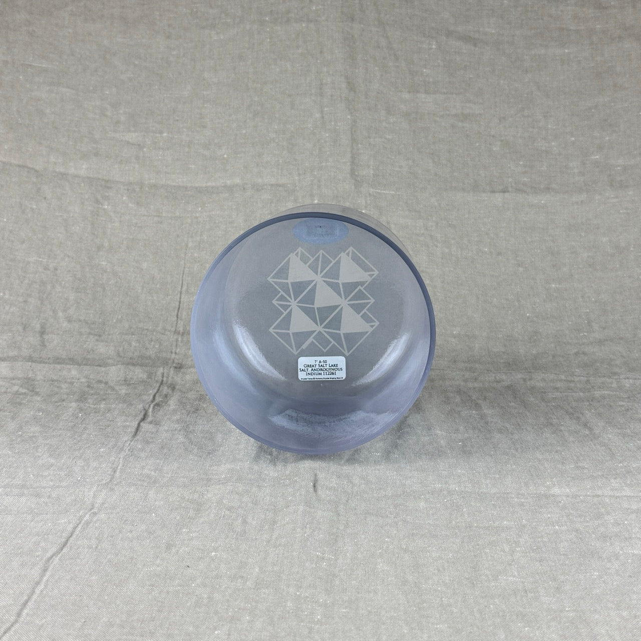 7" A-50 Great Salt Lake Salt, Androgynous Indium Bowl  Alchemy™ Crystal Bowl