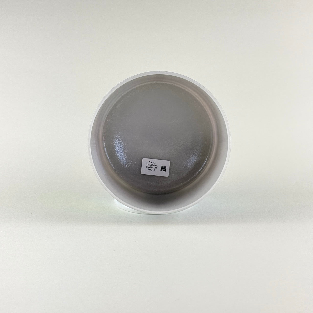7” B-45 Charcoal, Platinum Alchemy™ Crystal Bowl (Inside View)