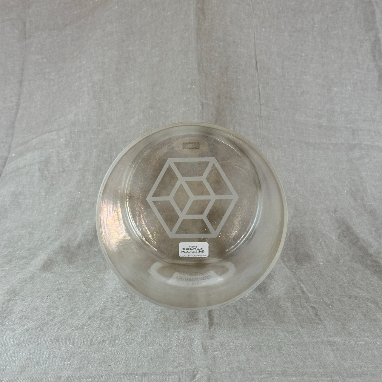 7" D+40 Tesseract Salt, Palladium Bowl Alchemy™ Crystal Bowl