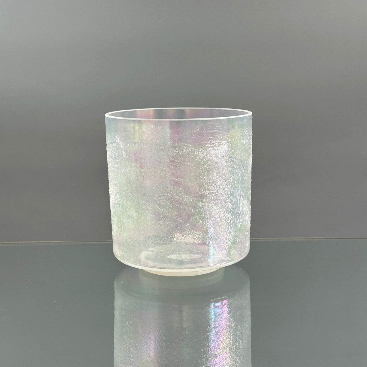 7" G+45 Lemurian Seed, Platinum Alchemy™ Crystal Bowl® Side View