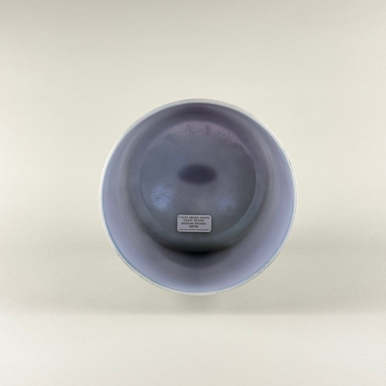 7” G+20 Ebony Angel Gold, Ocean Indium (Inside) Alchemy™ Crystal Bowl (Inside View)