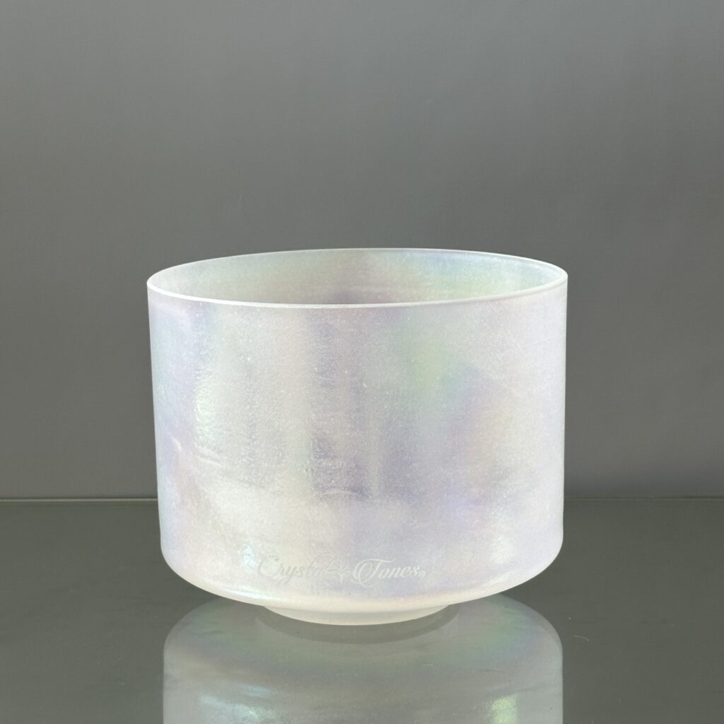 8" D#-25 Dead Sea Salt, Platinum Alchemy™ Crystal Bowl® Side View