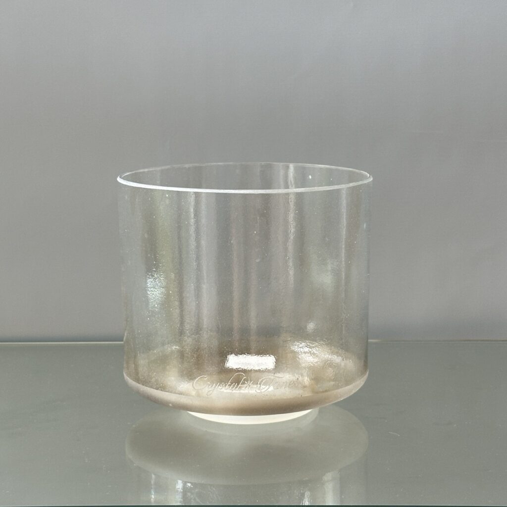 8" D#+40 Super 7 Frosted Base Alchemy™ Crystal Bowl® Side View