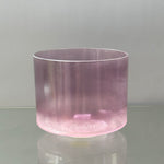 8" E-25 Sacred Feminine Kudaka Island Salt, Lavender Aura Gold, Pink Aura Gold (Base) Alchemy™ Crystal Bowl® Side View