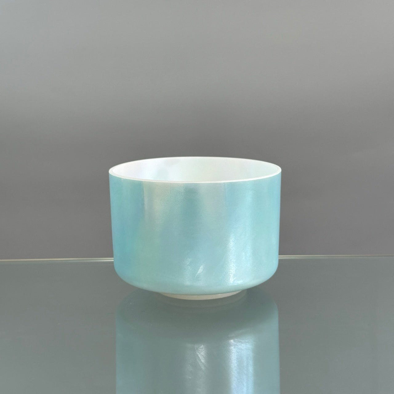 8" A+10 Ocean Gold, Platinum (inside) Alchemy™ Crystal Bowl® Side View
