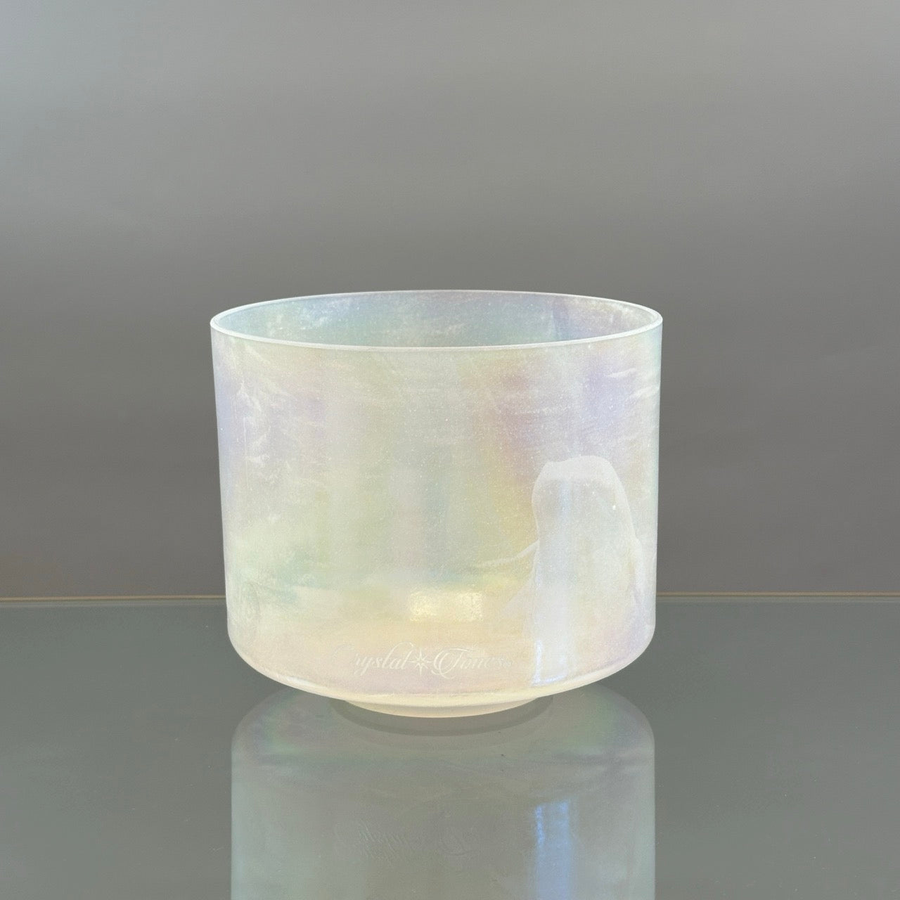 8" D#-50 Dead Sea Salt, Platinum Alchemy™ Crystal Bowl® Side View