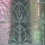 8" E0 Platinum Aliya Alchemy™ Crystal Bowl Etching Close Up View