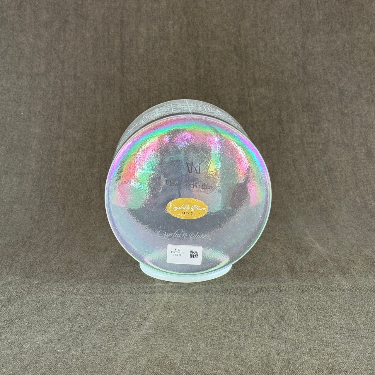 8" E0 Platinum Aliya Alchemy™ Crystal Bowl Base View