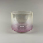 8” E-45 Sacred Feminine Kudaka Island Salt, Lemon Aura Gold, Pink Aura Gold (base) Alchemy™ Crystal Bowl (Side View)