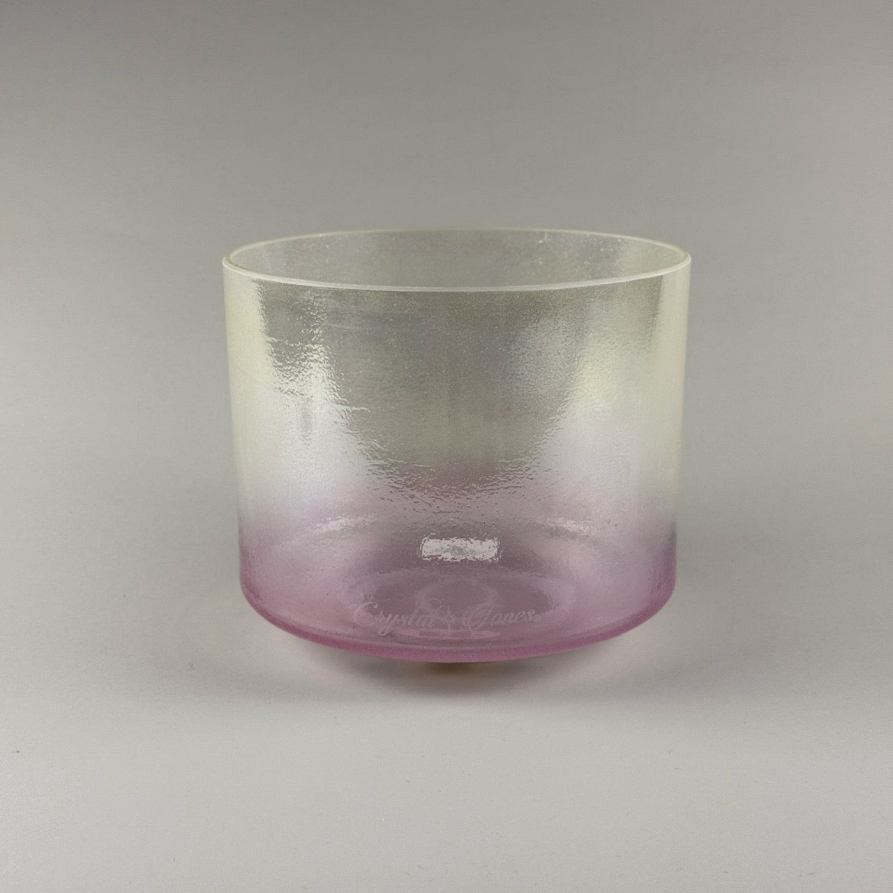 8” E-45 Sacred Feminine Kudaka Island Salt, Lemon Aura Gold, Pink Aura Gold (base) Alchemy™ Crystal Bowl (Side View)
