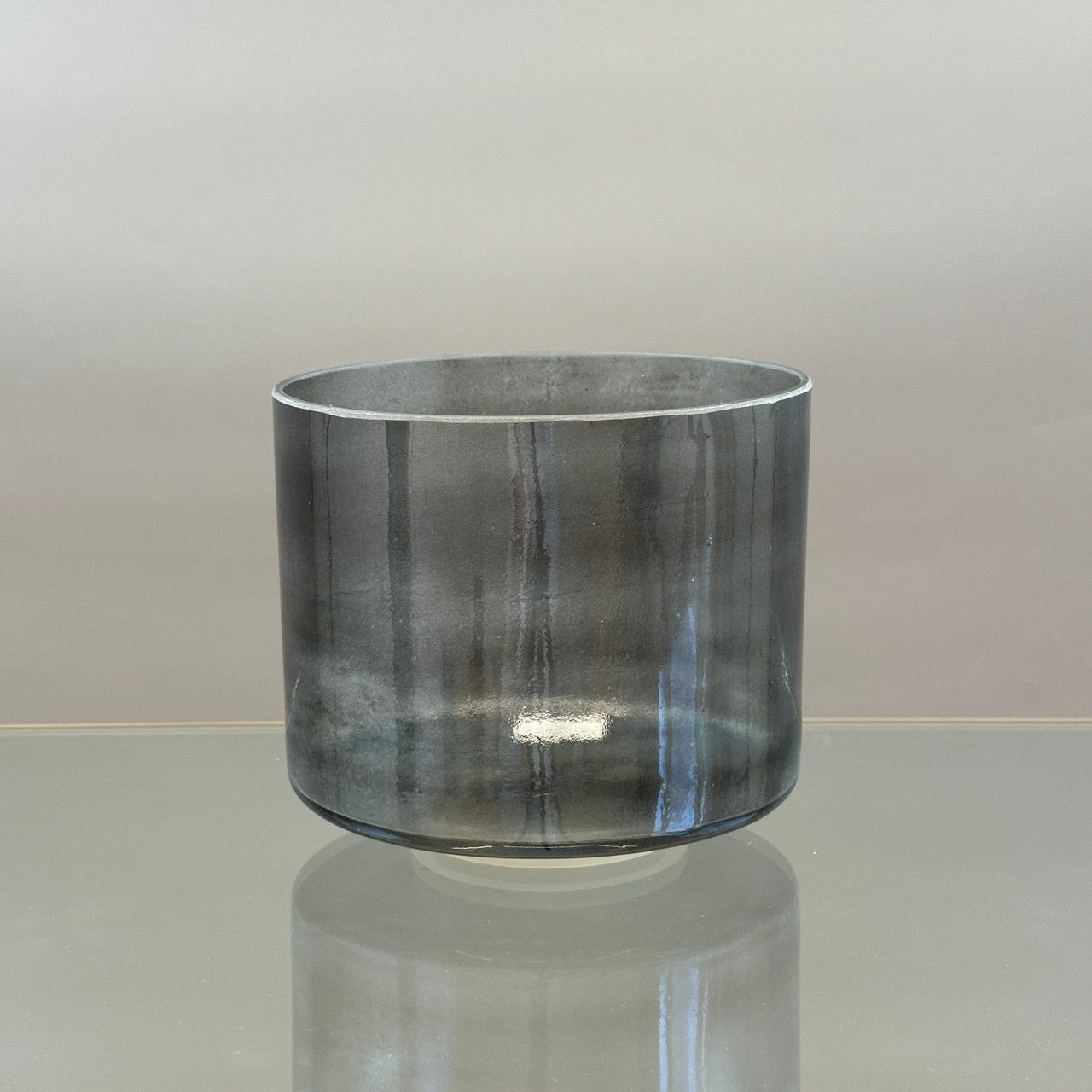 8" F#-50 Shungite, White Light Aura Gold Alchemy™ Crystal Bowl® Side View