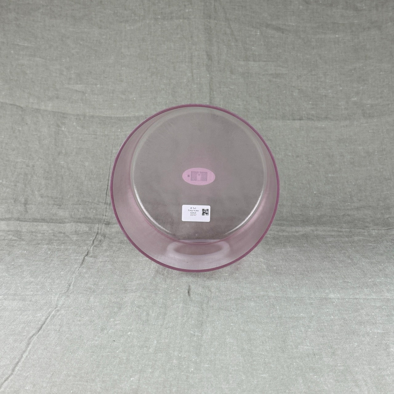 8" F+5 Pink Aura Gold Alchemy™ Crystal Bowl