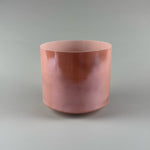 8” F-35 Monroe-Utah Hot Springs, White Light Angel Gold Alchemy™ Crystal Bowl (Side View)