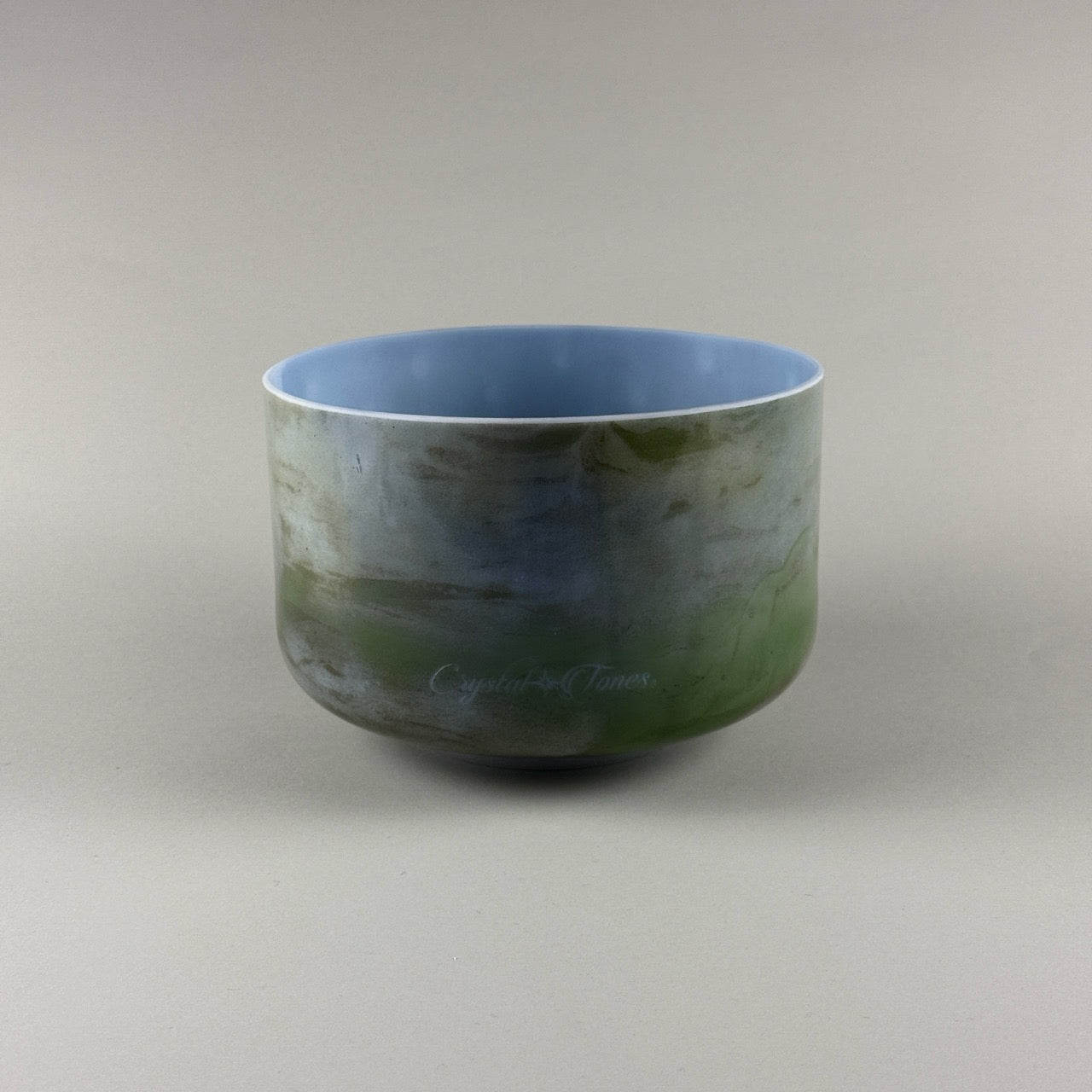 8” F#-50 Mt. Shasta Serpentine Frosted Inside Alchemy™ Crystal Bowl (Side View)