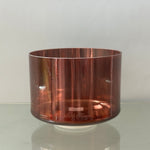 9" B0 Ruby, Tibetan Quartz Copper (Inside) Alchemy™ Crystal Bowl® Side View