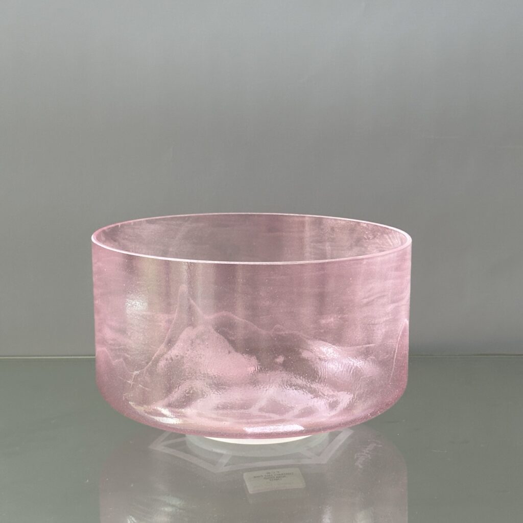 9″ C-40 Tesseract Salt, Pink Aura Gold Alchemy™ Crystal Bowl® Side View