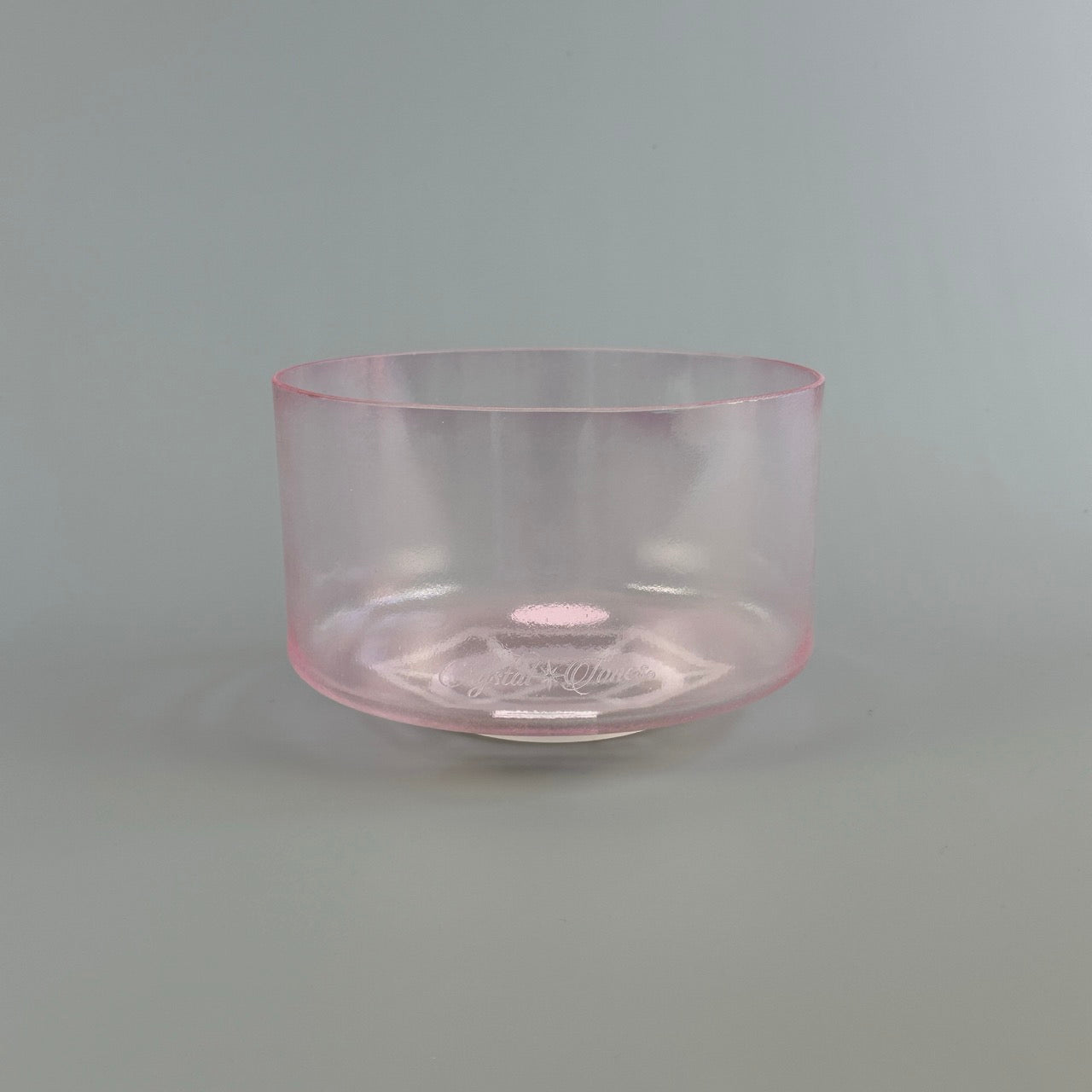 9" C+20 Tesseract Salt, Pink Aura Gold Alchemy™ Crystal Bowl® Side View