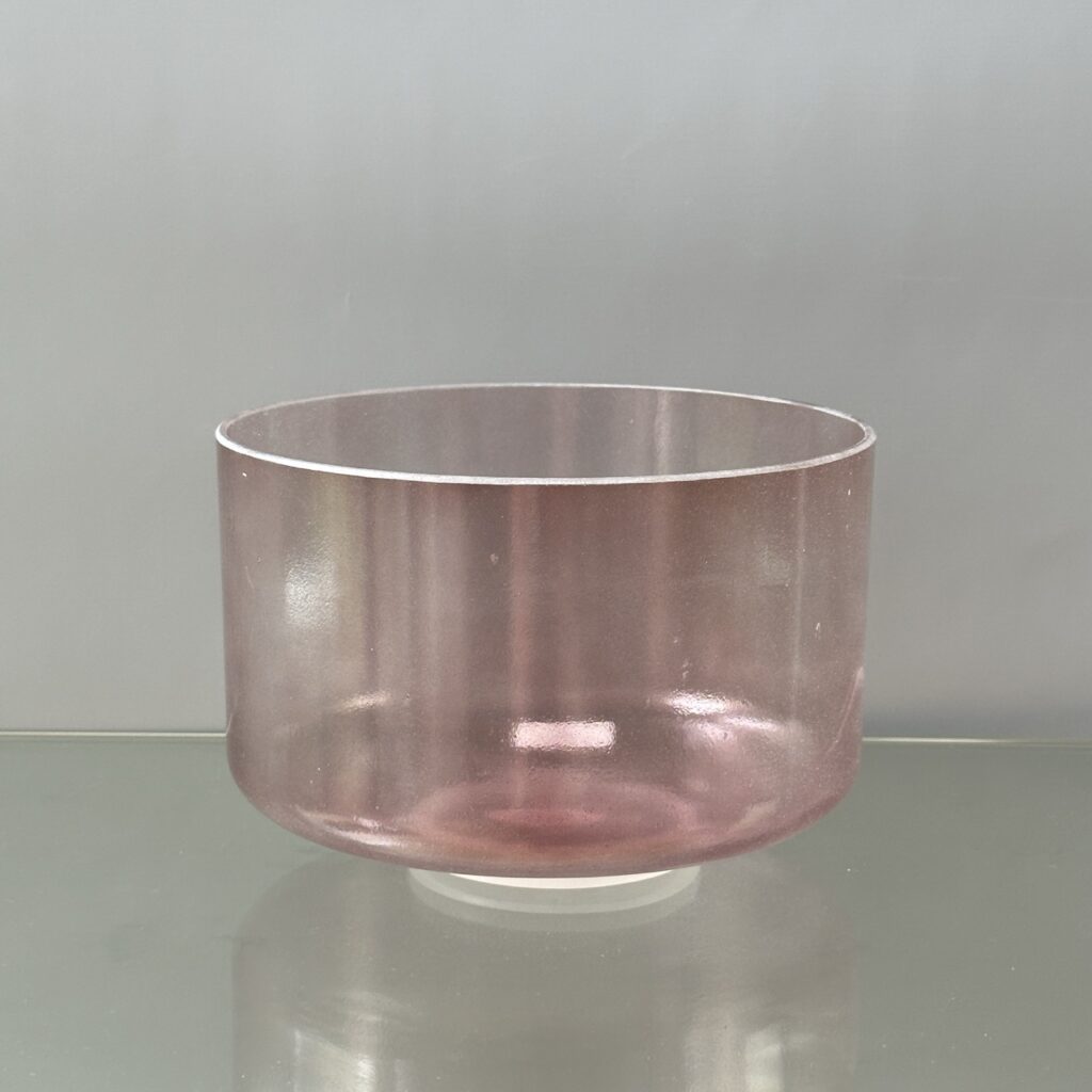 9" D-15 Lavender Aura Gold Alchemy™ Crystal Bowl® Side View