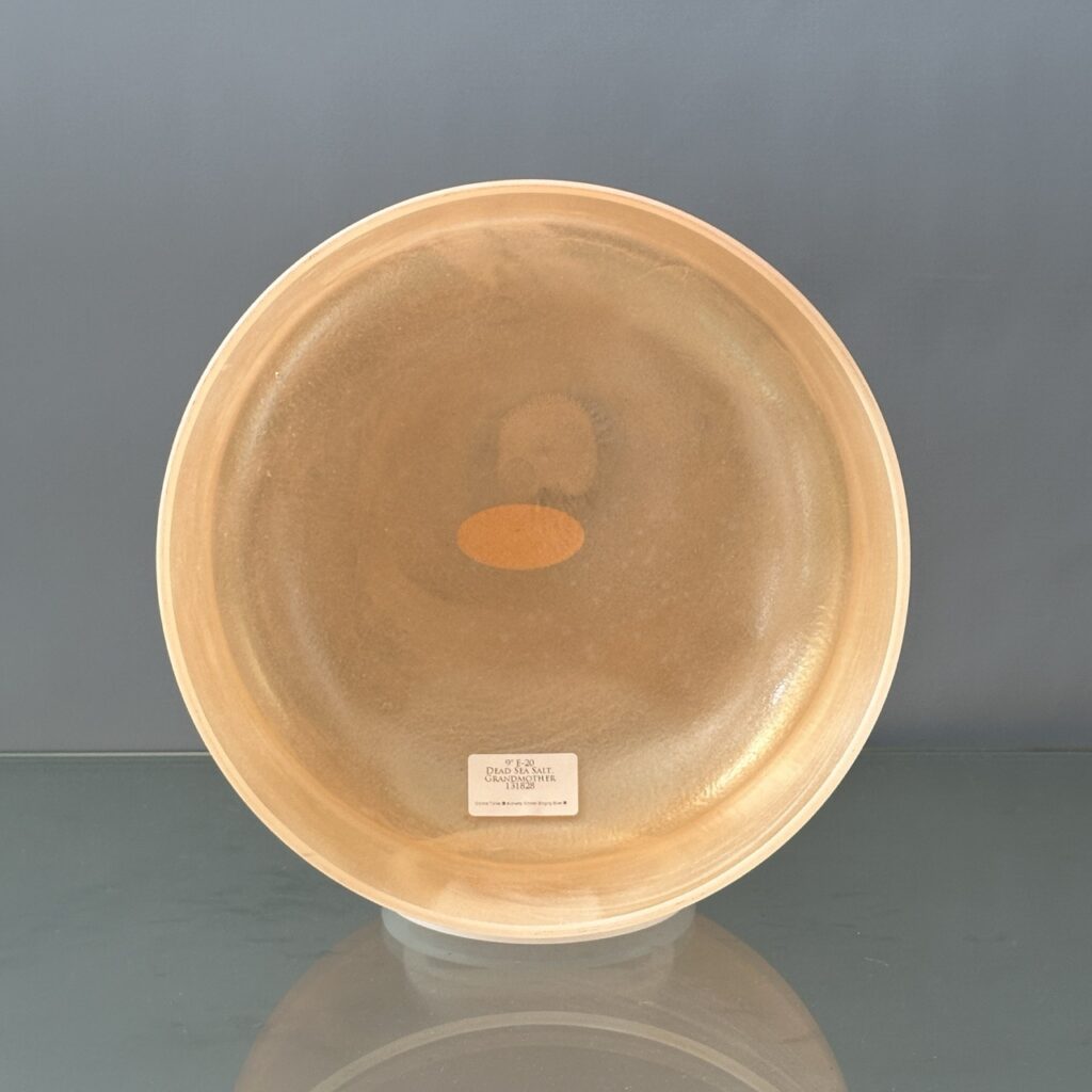 9" E-20 Dead Sea Salt, Grandmother Alchemy™ Crystal Bowl® Inside View