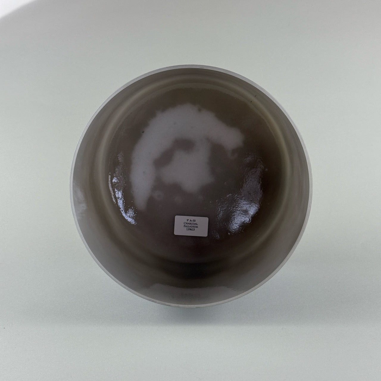 9” A+30 Charcoal, Palladium Alchemy™ Crystal Bowl (Inside View)