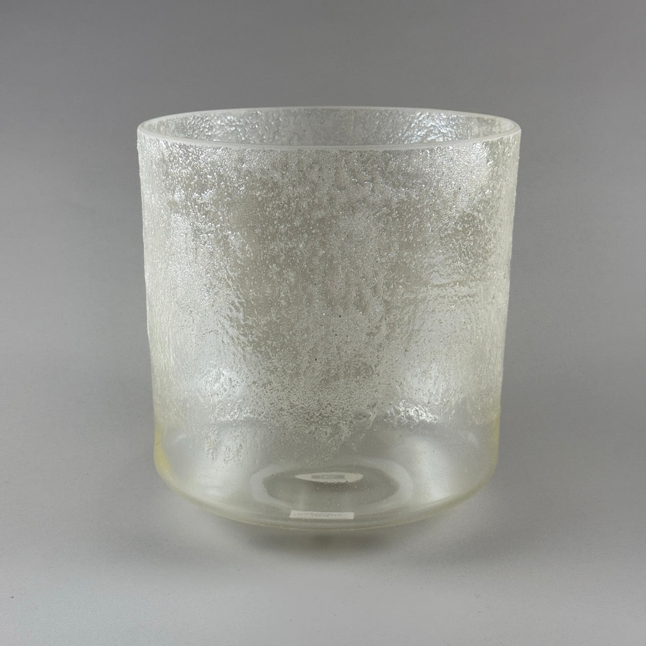 9” A#-20 Lemurian Seed, Lemon Aura Gold Alchemy™ Crystal Bowl (Side View)
