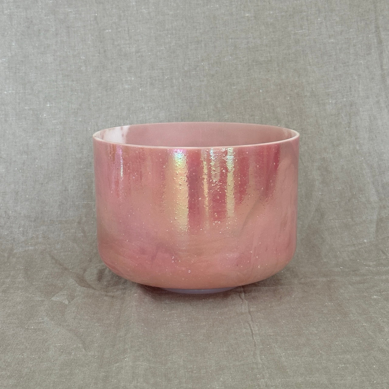 9" B0 Rose Quartz, Platinum Alchemy™ Crystal Bowl