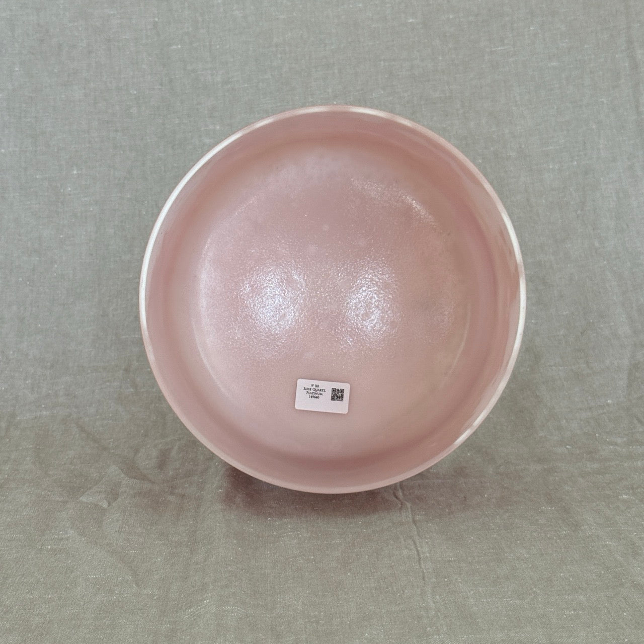 9" B0 Rose Quartz, Platinum Alchemy™ Crystal Bowl