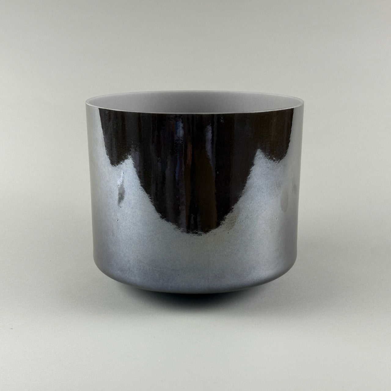 9” B-45 Charcoal, Palladium Alchemy™ Crystal Bowl (Side View)