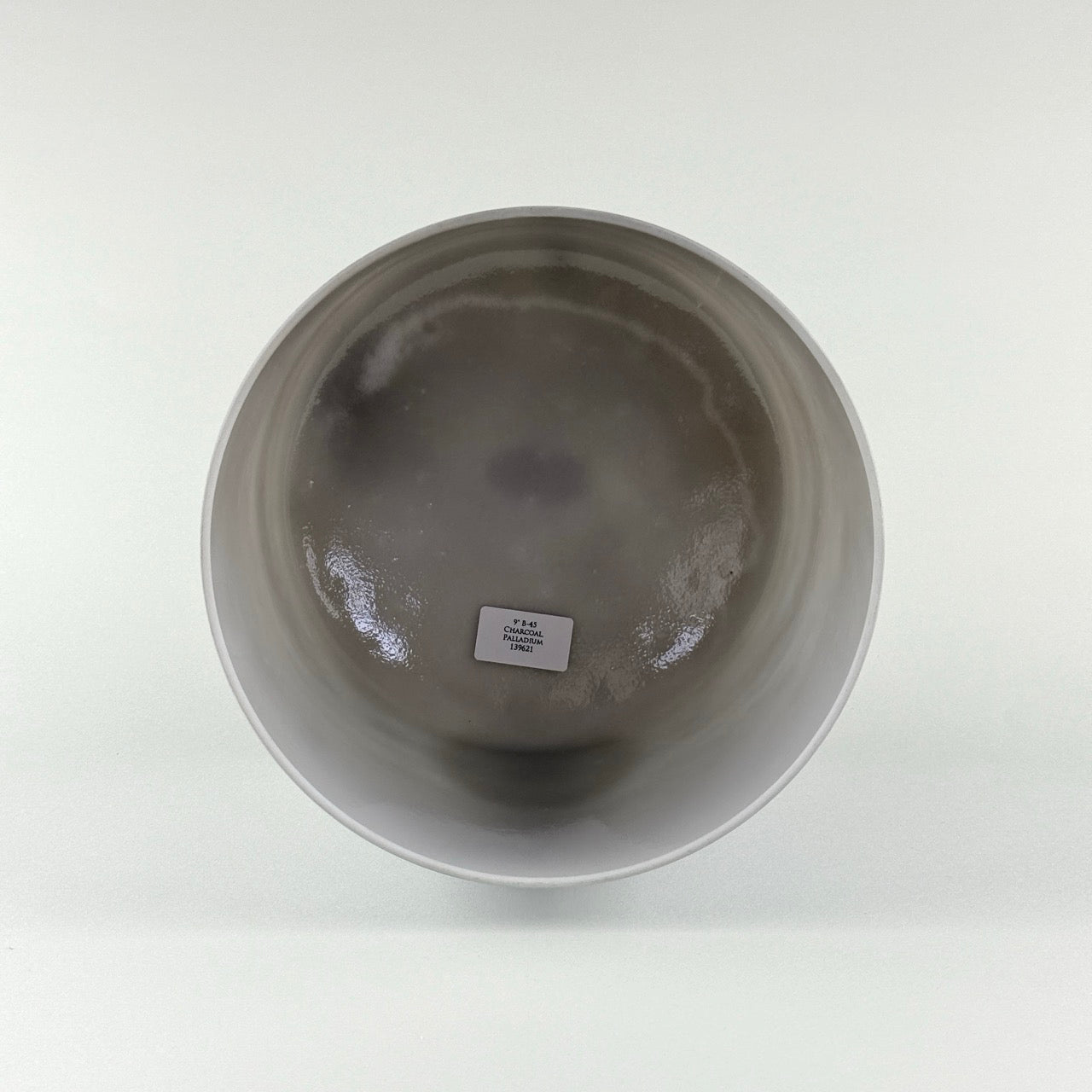 9” B-45 Charcoal, Palladium Alchemy™ Crystal Bowl (Inside View)
